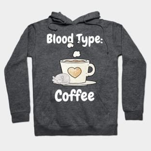 Blood Type Coffee Cat Hoodie